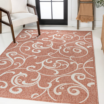 Maribel Traditional Classic All-Over Scroll Area Rug